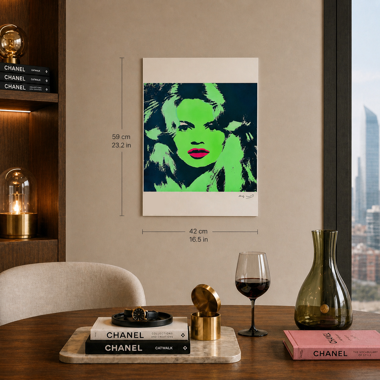 Andy Warhol Brigitte Bardot (Πράσινο) Αψίδες λιθογραφίας 300gsm 42x59 cm