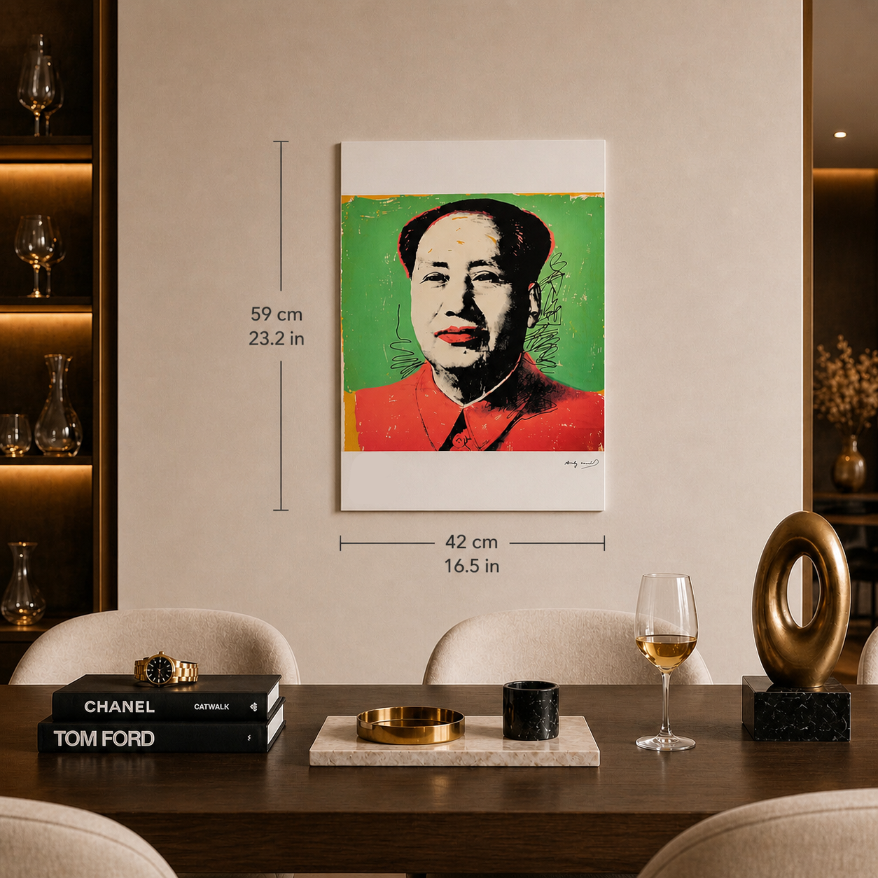 Andy Warhol Mao (Verde & Rojo Clásico) Litografía Arcos 300gsm 42x59 cm