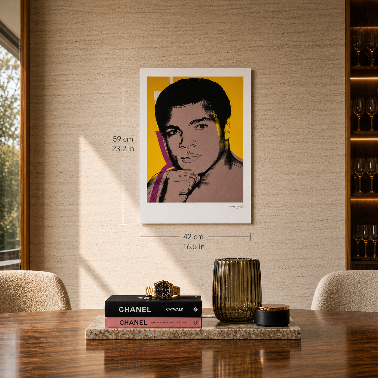 Andy Warhol Muhammad Ali (F. & S. II.182) Litografibuer 300gsm 42x59 cm
