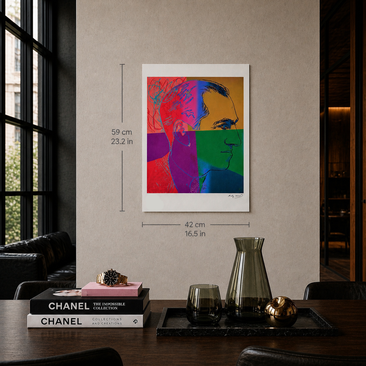 Andy Warhol Gershwin Taş Baskı Kemerleri 300gsm 42x59 cm