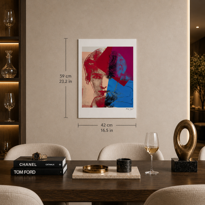 Andy Warhol Sarah Bernhardt Taş Baskı Kemerleri 300gsm 42x59 cm