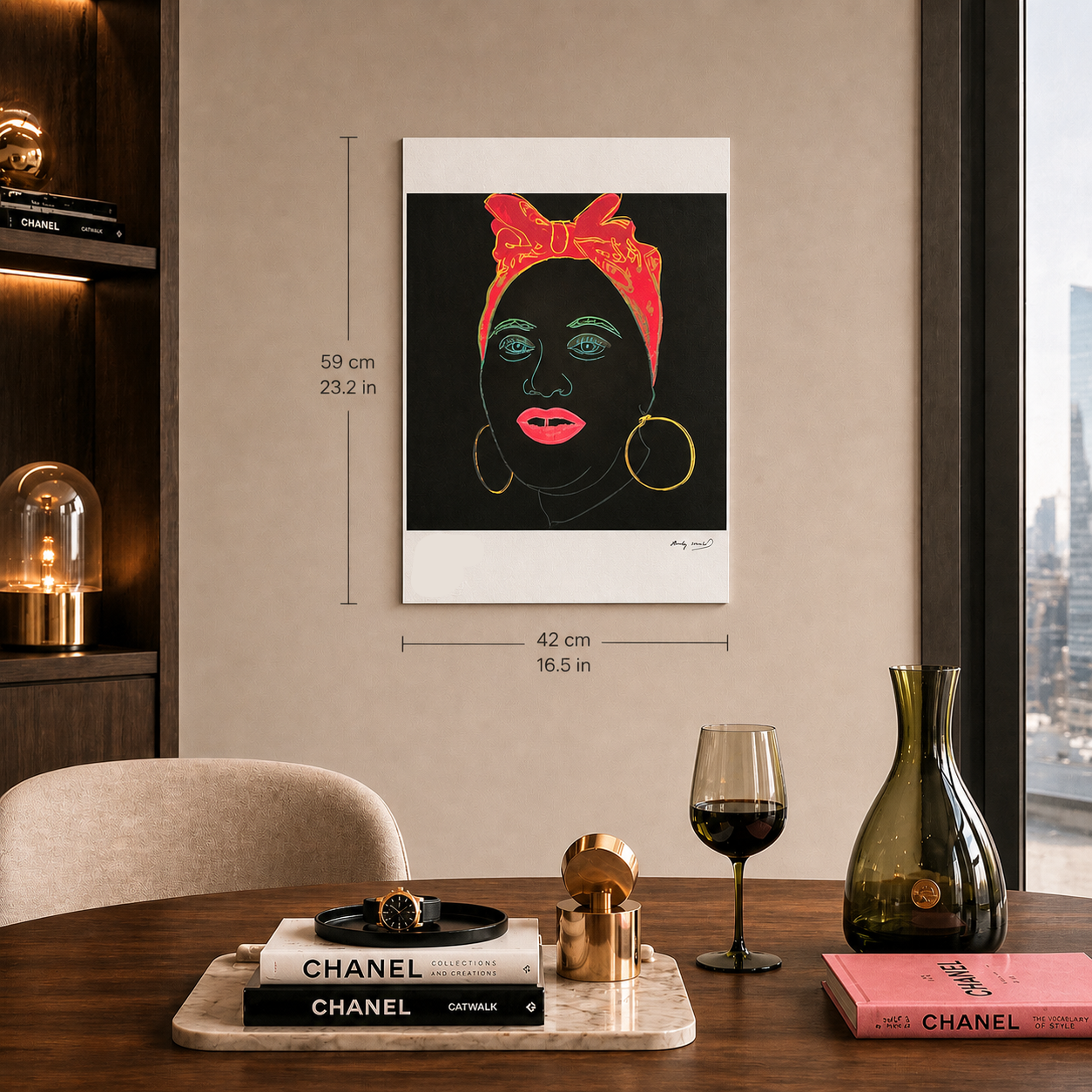 Andy Warhol Femme Noire Lithographie Arches 300gsm 42x59 cm
