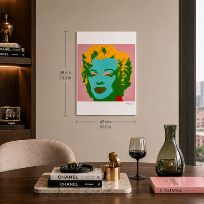 Andy Warhol Marilyn Monroe (Pink) Litografibuer 300gsm 42x59 cm