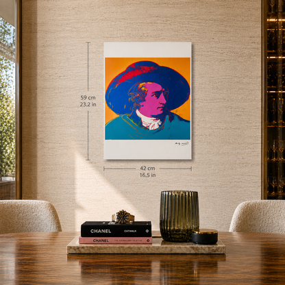 Andy Warhol Goethe (Μπλε-Πορτοκαλί) Αψίδες λιθογραφίας 300gsm 42x59 cm