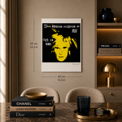 Andy Warhol Självporträtt Litografi Bågar 300gsm 42x59 cm