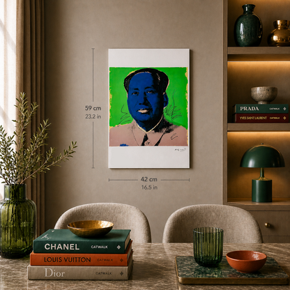 Andy Warhol Mao (Blå & Grön) Litografibågar 300gsm 42x59 cm