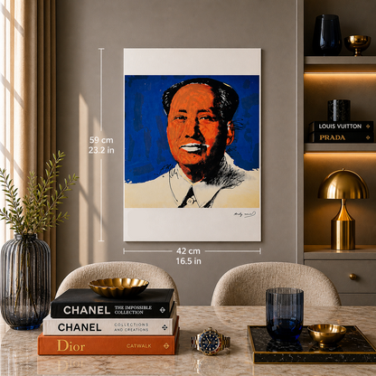 Andy Warhol Mao (Azul & Laranja) Arcos Litográficos 300gsm 42x59 cm