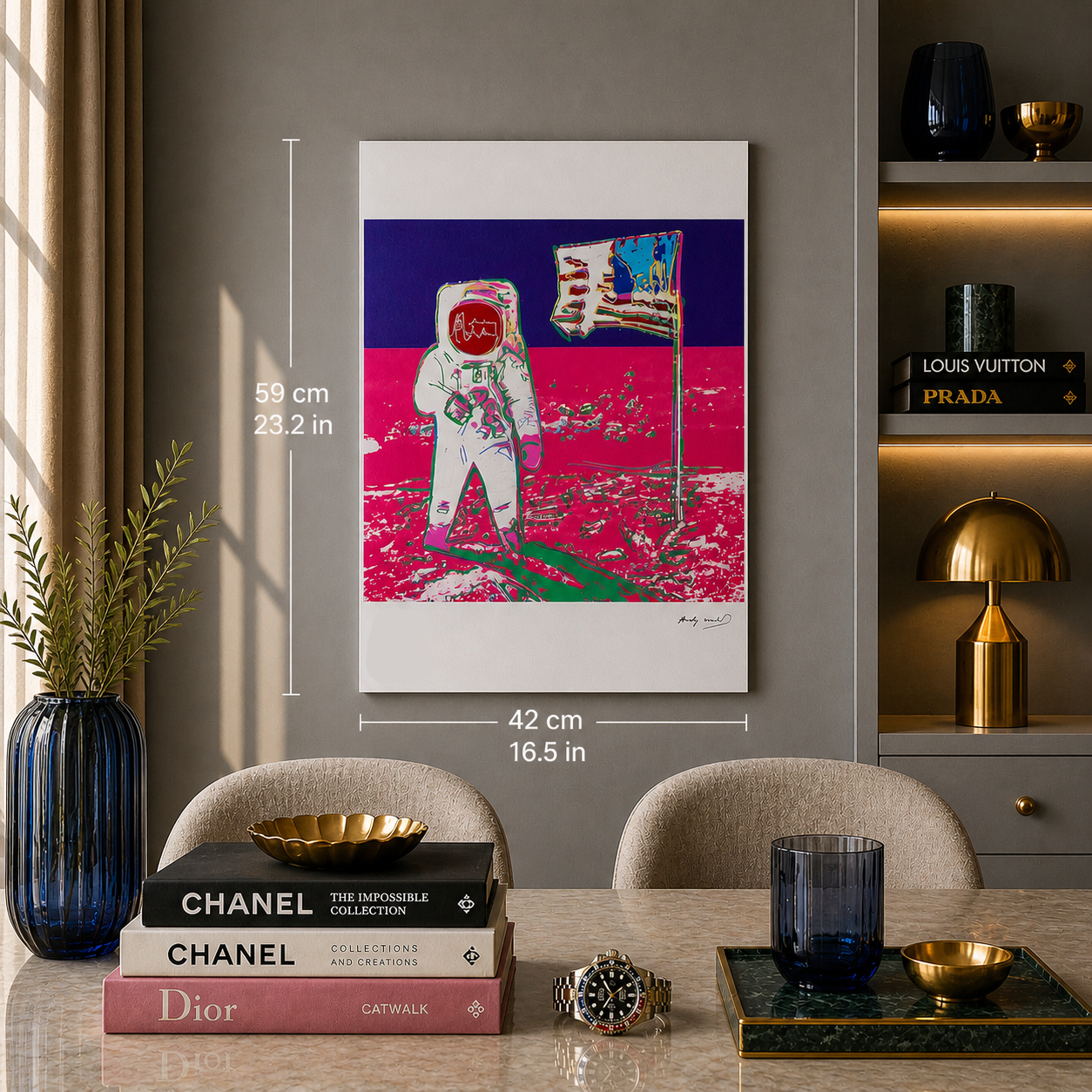 Andy Warhol Moonwalk (Rosa Neon & Roxo) Arcos Litográficos 300gsm 42x59 cm