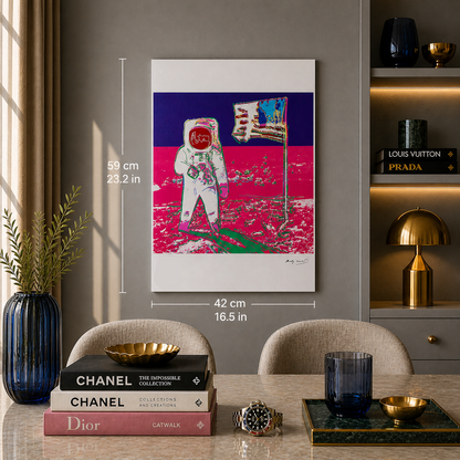 Andy Warhol Moonwalk (Rosa Neon & Roxo) Arcos Litográficos 300gsm 42x59 cm