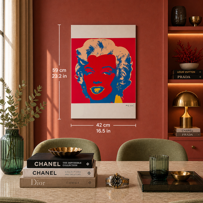 Andy Warhol Marilyn Monroe (Rød & Blå) Litografibuer 300gsm 42x59 cm