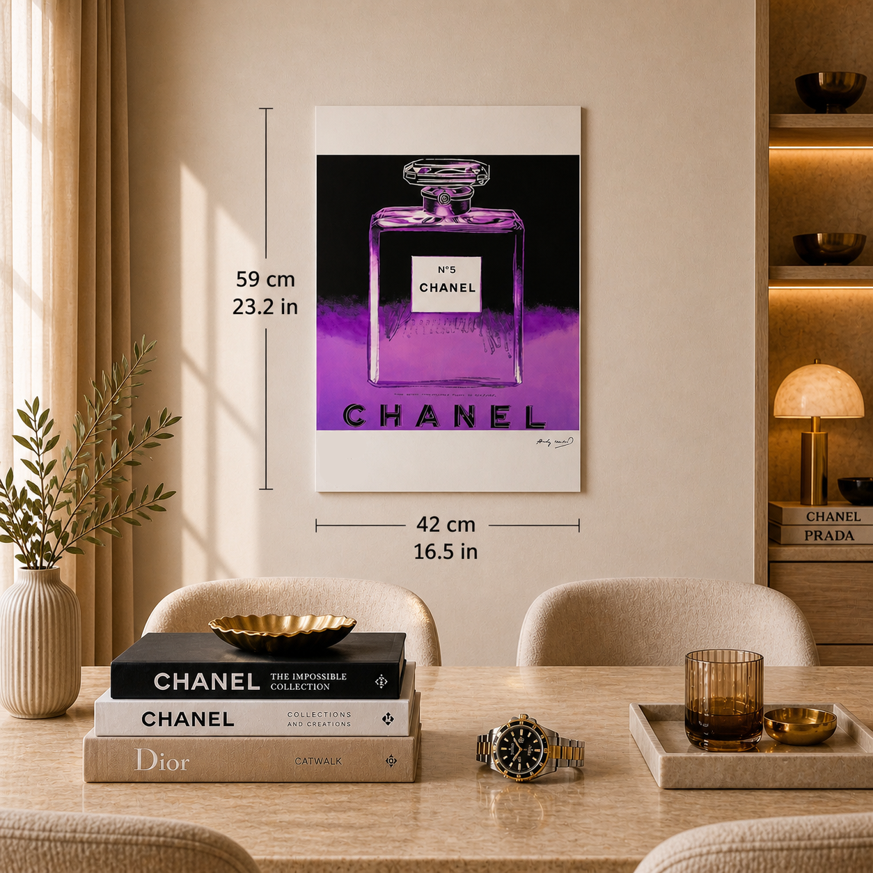 Andy Warhol Chanel Reklame Litografi Buer 300gsm 42x59 cm