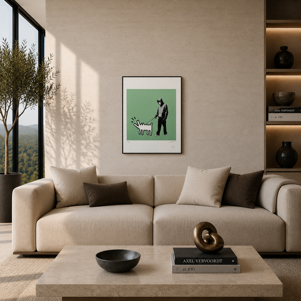 Banksy Barking Dog (Green) Lithograph Arches 300gsm 42x59 cm