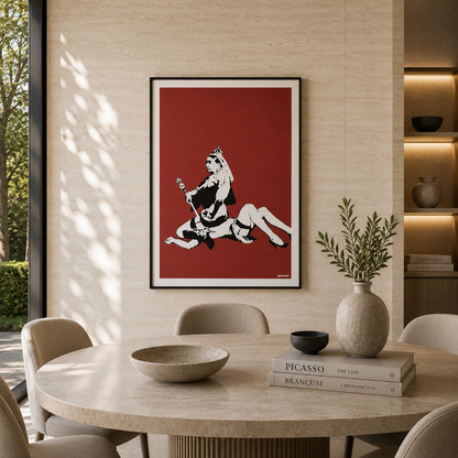 Banksy Queen Vic Lithograph Arches 300gsm 42x59 cm
