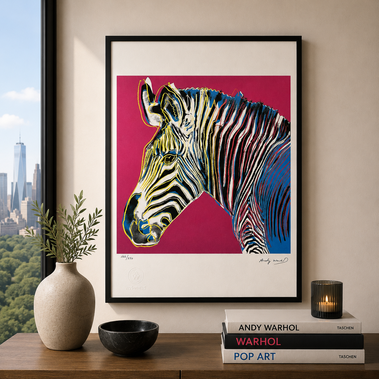 Andy Warhol Cebra (Animales) Litografía Arcos 300gsm 42x59 cm