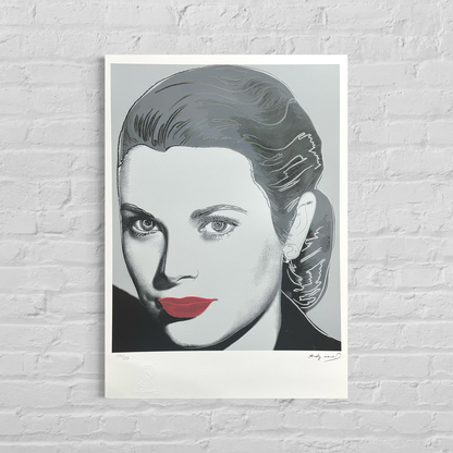 Andy Warhol Grace Kelly (preto e branco) arcos litográficos 300gsm 42x59 cm