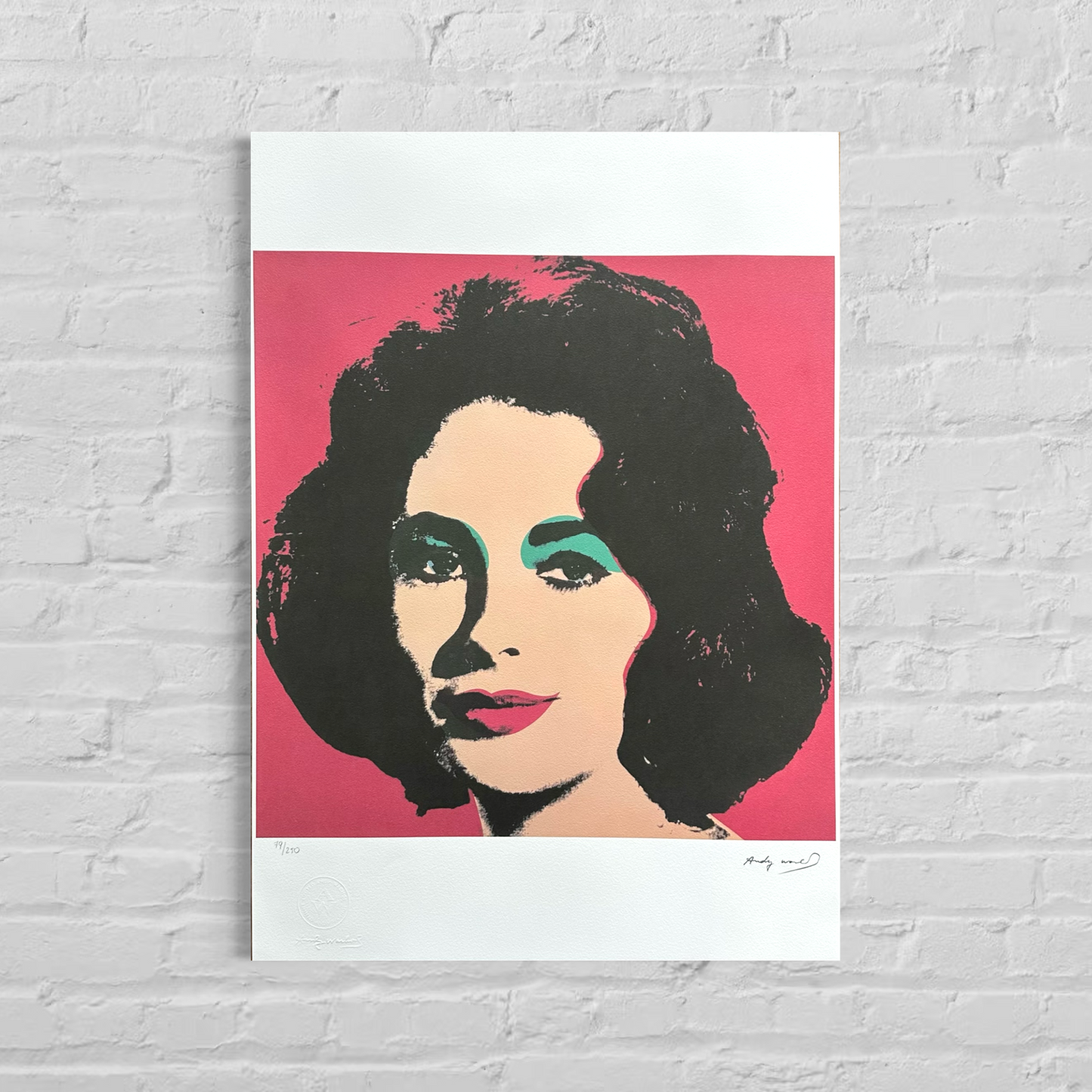 Andy Warhol Liz Taylor Litografibågar 300gsm 42x59 cm