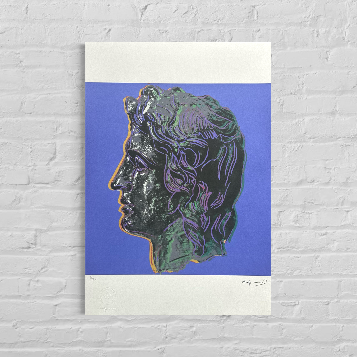 Andy Warhol Alexandre le Grand (Bleu) Lithographie Arches 300gsm 42x59 cm