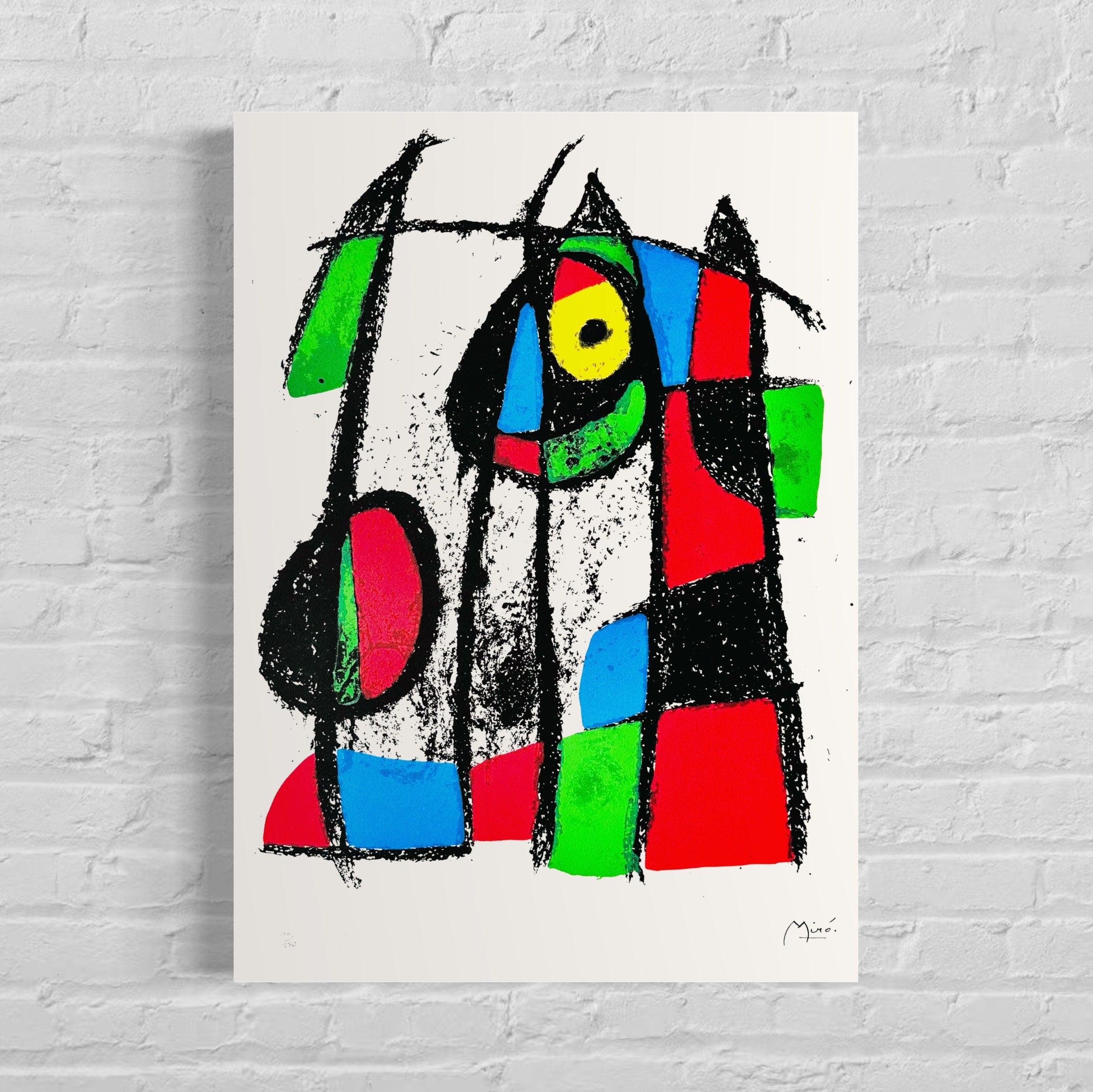 Joan Miró geometric color areas Lithograph Arches 300gsm 42x59 cm