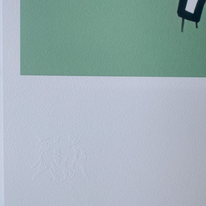 Genummerde editie BANKSY Barking dog (groen) Gesigneerd - certificaat - Wall Art, Grafitti Art, Lithograph, Stencil Art