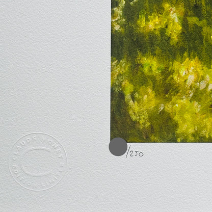 Genummerde editie Claude Monet," Tijd van de lente " - Certificaat - kunstdecoratie - unieke kunst lithograph after