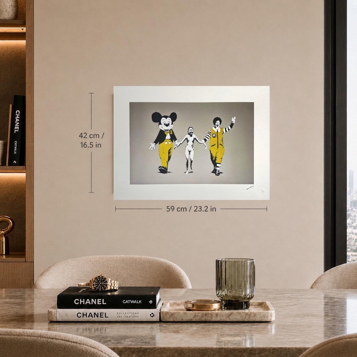 Genummerde editie BANKSY Napalm Gesigneerd - certificaat - Wall Art, Grafitti Art, Lithograph, Stencil Art after