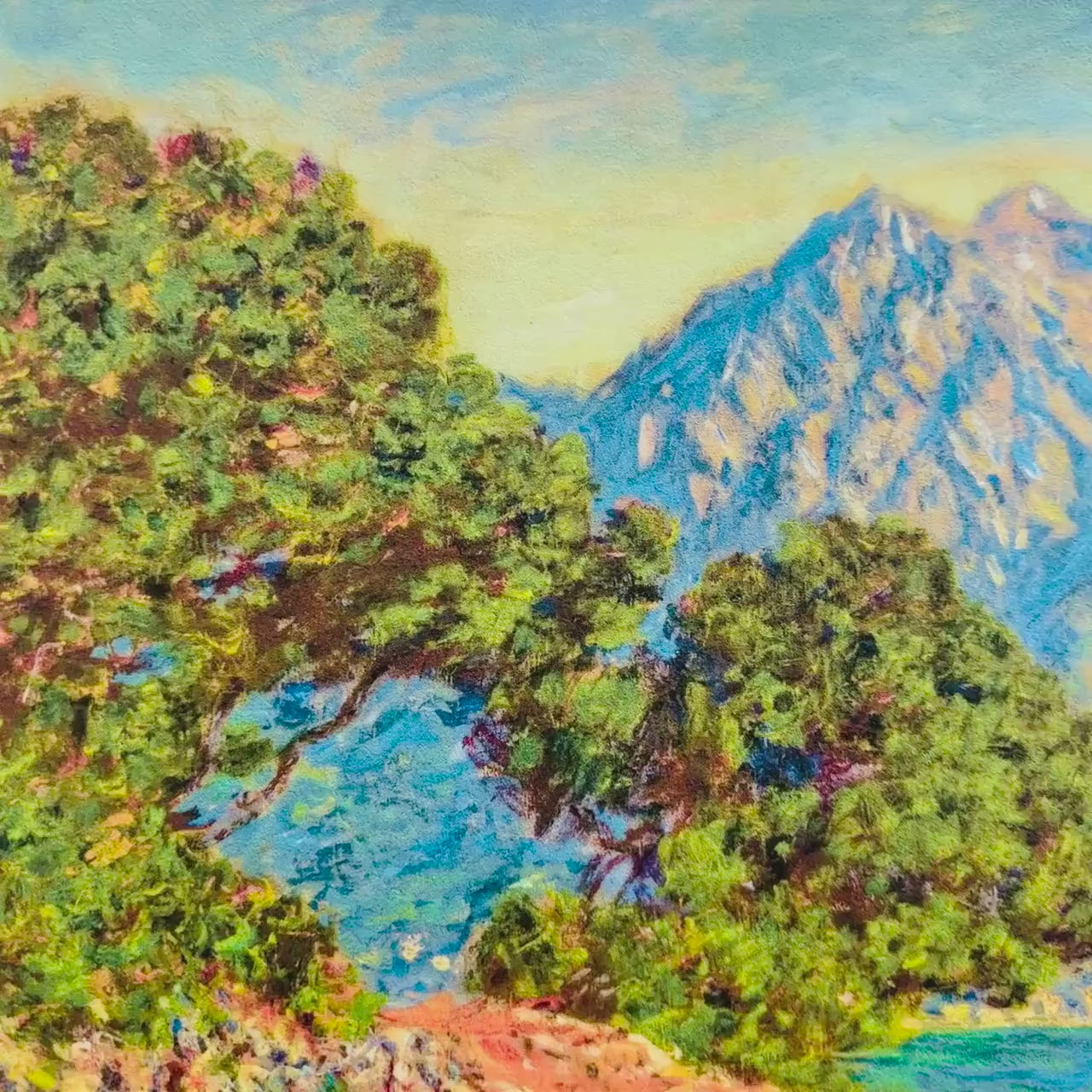 Claude Monet Bij Kaap Martin Lithografie Arches 300gsm 42x59 cm