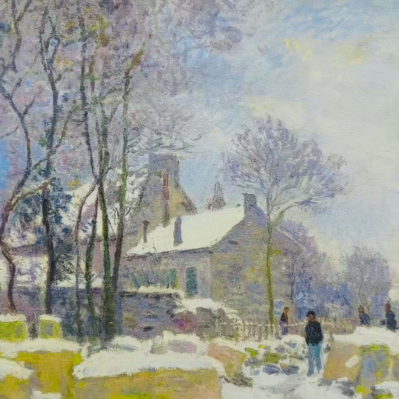Claude Monet Wintereffecten in Argenteuil Lithografie Arches 300gsm 42x59 cm