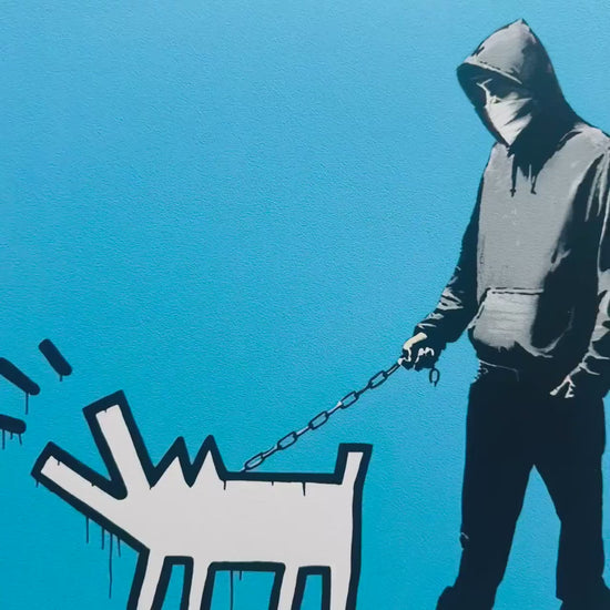 Banksy – ‘Barking Dog (Blauw)’ – Gelimiteerde en genummerde editie