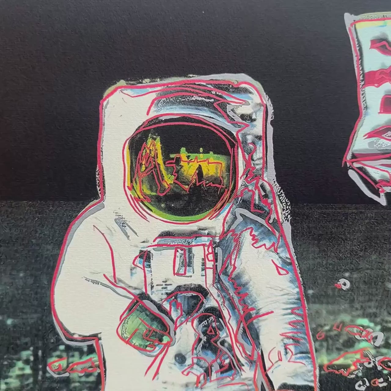 Andy Warhol – ‘Moonwalk (Zwart & Groen-Geel)’ – Gelimiteerde en genummerde editie