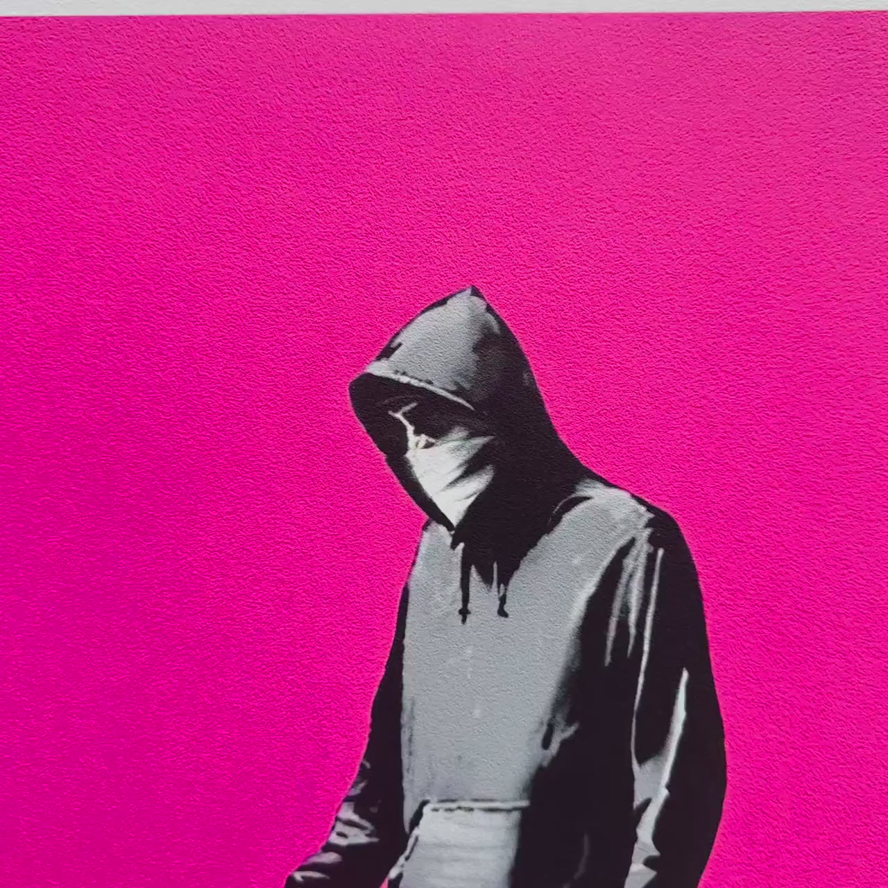 Banksy Barking Dog (Lichtpaars) Lithografie Arches 300gsm 42x59 cm