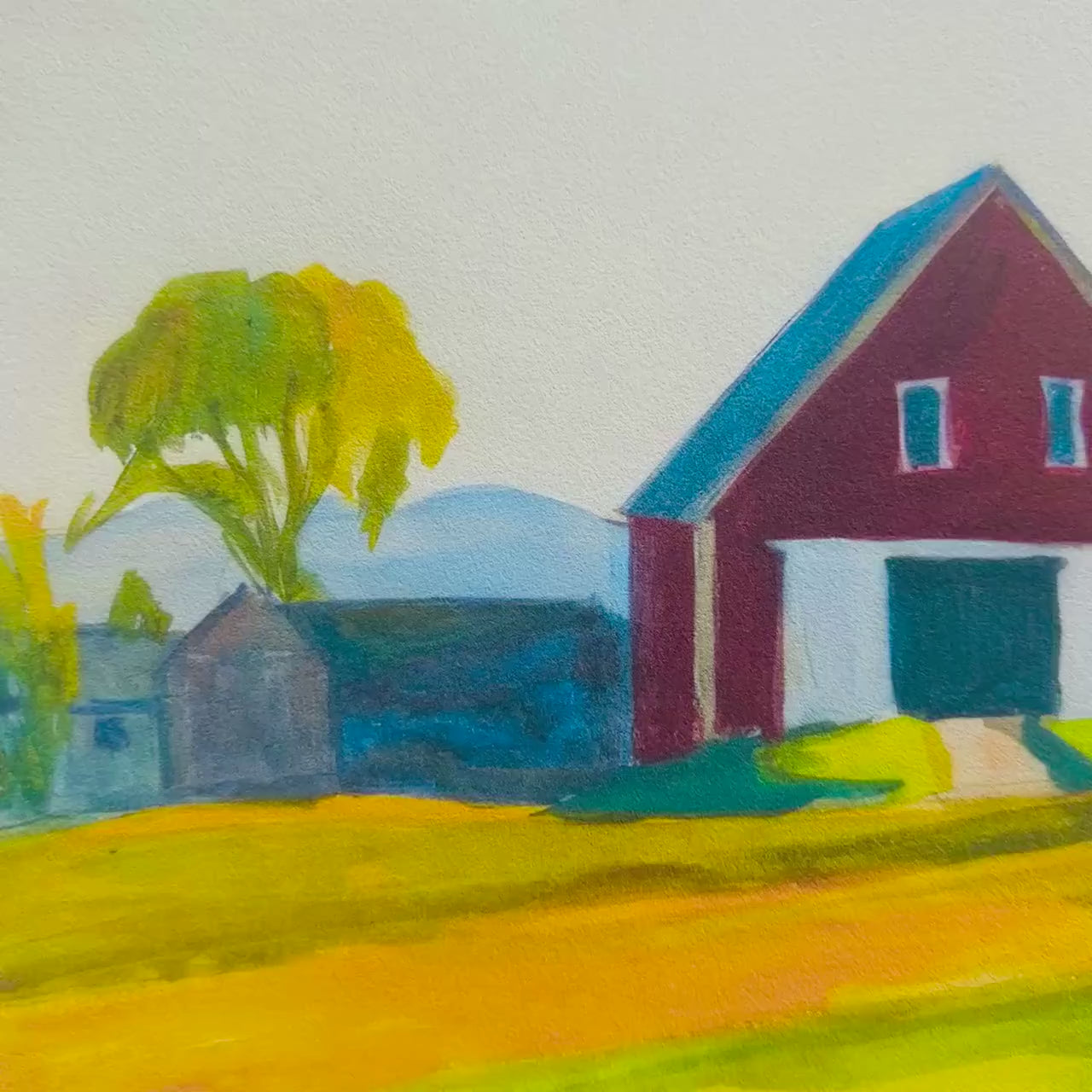 Edward Hopper – ‘Red Barn in Autumn Landscape’ – Gelimiteerde en genummerde editie